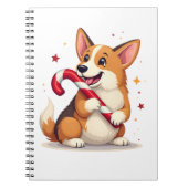 Carnet Corgi Candy Cane Joy (Devant)