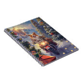 Carnet Corgi Chien équitation Moto Noël (Côté Droit)