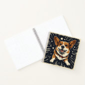 Carnet Corgi cosmique - Linéocut étoilé (Intérieur)