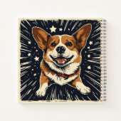 Carnet Corgi cosmique - Linéocut étoilé (Dos)