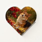 Carnet Corgi dans les Roses V (Dos)