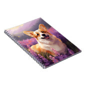 Carnet Corgi gallois dans le champ Lavender (Côté Droit)