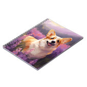 Carnet Corgi gallois dans le champ Lavender (Côté gauche)
