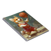 Carnet Corgi Jouant au Basket-ball (Côté Droit)