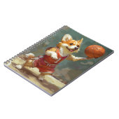 Carnet Corgi Jouant au Basket-ball (Côté gauche)