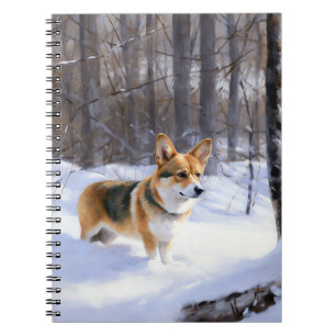 Carnet Corgi laisse neiger Noël