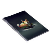 Carnet Corgi neige de Noël hiver (Côté Droit)