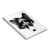 Carnet corgi serein à l'encre (Côté Droit)