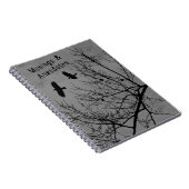Carnet Corneilles et arbres gothiques Silhouette Gris Noi (Côté Droit)