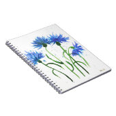 Carnet Cornflowers blue flowers watercolor (Côté Droit)