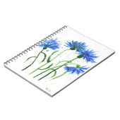 Carnet Cornflowers blue flowers watercolor (Côté gauche)