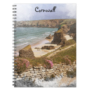 Carnet Cornouailles colorées Angleterre Paysage côtier