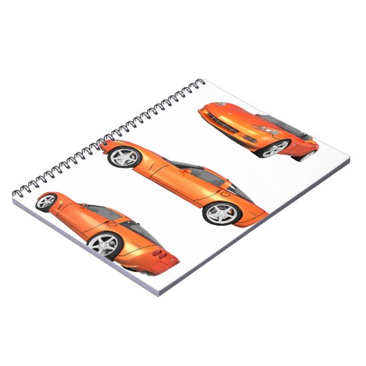 Carnet Corvette orange : (Côté gauche)