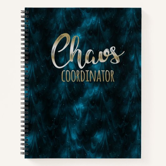 Carnet Cosmic Blue Chaos Coordonnateur Planificateur pers (Devant)