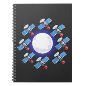 Carnet Cosmic Moon Orb With Satellite Ring | Space (Devant)