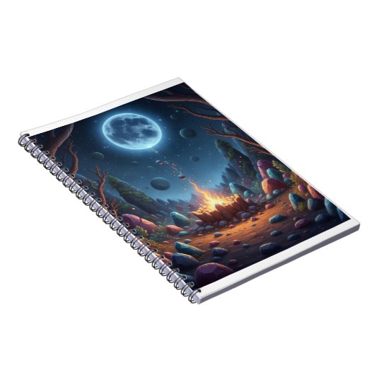 Carnet Cosmic Moonlight Campfire Fantasy Spiral Notebook (Côté Droit)