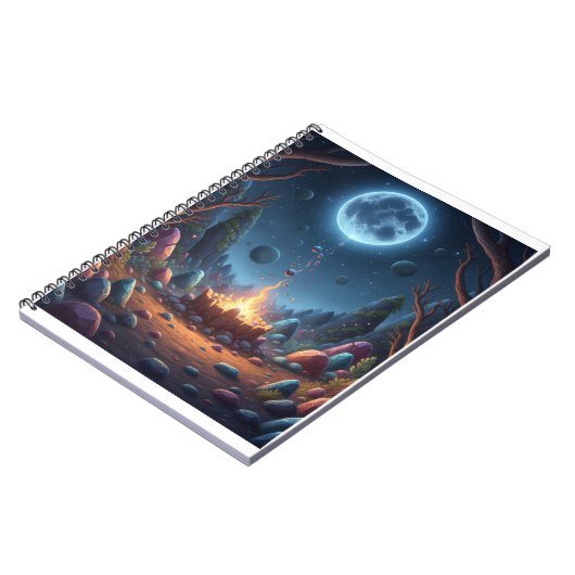 Carnet Cosmic Moonlight Campfire Fantasy Spiral Notebook (Côté gauche)