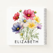 Carnet Cosmos Fleur Mois De Naissance Cadeau Customisé Po (Dos)