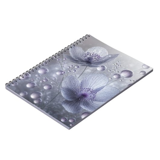 Carnet Cosmos violet et gouttes de ragoût (Côté gauche)