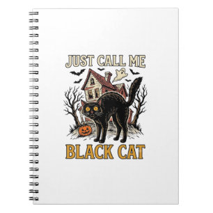 Carnet Costume de chat noir Maison hantée Funny Halloween