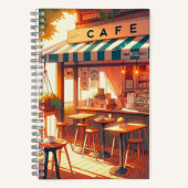 Carnet Cosy Anime Cafe Art 90s Vibe Emotional Cityscape (Recto)