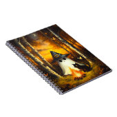 Carnet Cosy Halloween Ghost & Black Cat Campfire Art (Côté Droit)