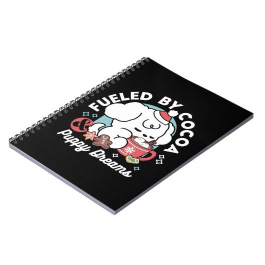 Carnet Cosy Puppy Dreams - Chocolat chaud et Noël (Côté gauche)