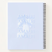 Carnet Côte d'Amalfi, Italie, Art Voyage, Preppy, Bleu (Dos)