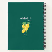 Carnet Côte d'Amalfi, Italie, Art Voyage, Rétro, Vert (Dos)