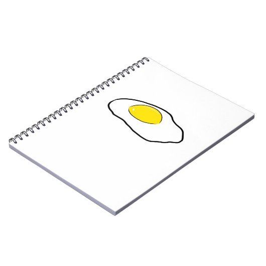 Carnet Côté ensoleillé de dessin d'oeufs pochés de bande (Côté gauche)