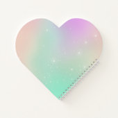 Carnet Coton bonbon étoile poussière pêche turquoise viol (Dos)