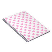 Carnet Coton Candy Pink coeurs sur blanc (Côté Droit)