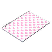 Carnet Coton Candy Pink coeurs sur blanc (Côté gauche)