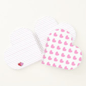 Carnet Coton Candy Pink coeurs sur blanc (Intérieur)