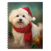 Carnet Coton De Tulear Chien dans la neige Noël (Devant)