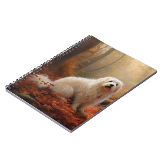 Carnet Coton De Tulear en automne Leaves automne Inspire (Côté gauche)