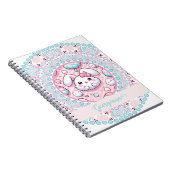 Carnet Coton Personnalisé Candy Kawaii Bunny Dot Mandala (Côté Droit)