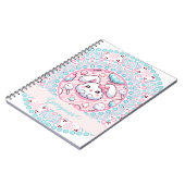 Carnet Coton Personnalisé Candy Kawaii Bunny Dot Mandala (Côté gauche)