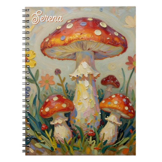 Carnet  Cottage Core Mushroom Personalized  (Devant)