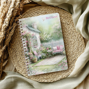 Carnet Cottage Cosy Fleurs Roses Patio Rose  