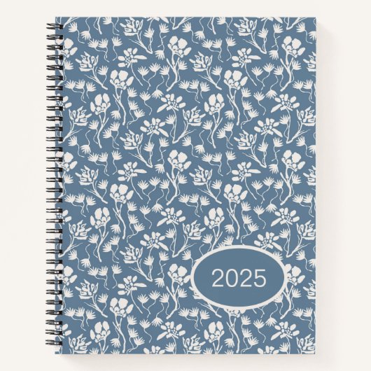 Carnet Cottage Floral Denim Blue (Devant)