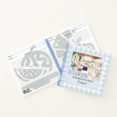 Carnet Cottage Kitchen Soft Blue Gingham Family Recipe (Intérieur)