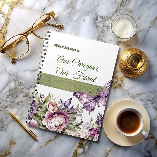 Carnet Cottage Purple Floral aidant