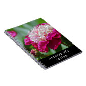 Carnet Cottage rose Peony Garden Fleur avec texte (Côté Droit)