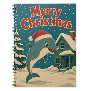 Carnet Cottage Vert Dauphin Noël Animal