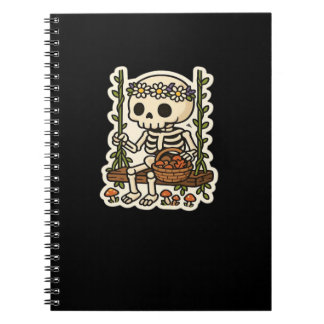 Carnet Cottagecore Skeleton With Flower Crown