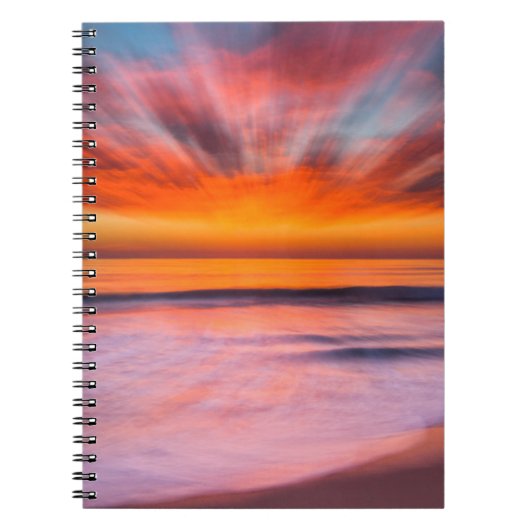 Carnet Coucher de soleil abstrait de Tamarack Beach (Devant)