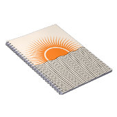 Carnet Coucher de soleil Abstrait : décoration boho géomé (Côté Droit)