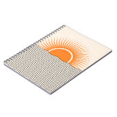 Carnet Coucher de soleil Abstrait : décoration boho géomé (Côté gauche)