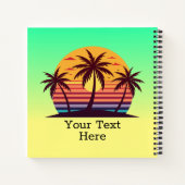 Carnet Coucher de soleil avec palmiers Vector (Dos)